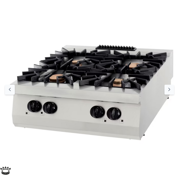  Εστία Premium - 4 καυστήρες - 40kW - αέριο - διπλή μονάδα - βάθος 90cm